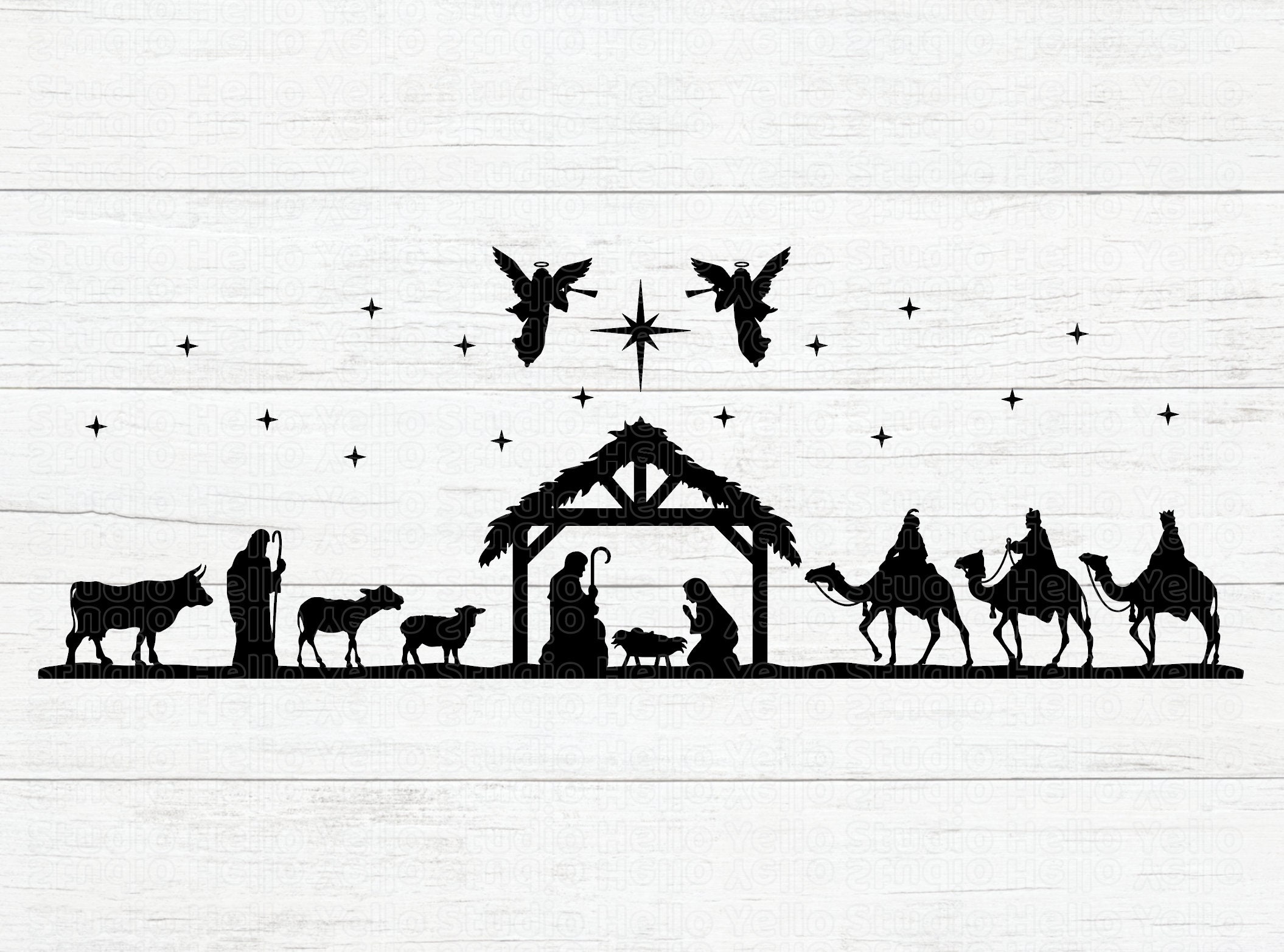 Nativity Scene SVG Nativity SVG PNG Eps Dxf Jpg Instant - Etsy