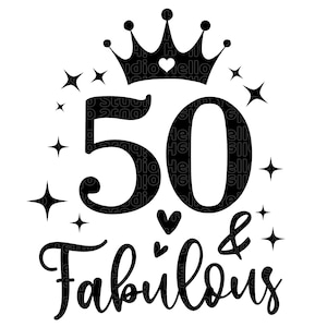 Fifty Birthday SVG, 50th Birthday svg, 50th Birthday, Birthday svg, Fifty svg, PNG, DXF, Cut File for Cricut, Silhouette, Glowforge, gift