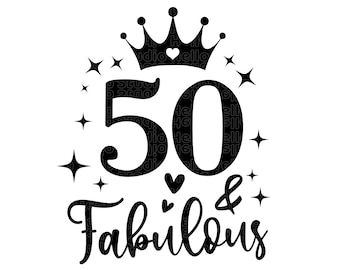 Download Fifty Birthday Svg Etsy