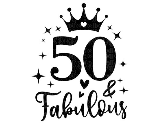Fifty Birthday SVG, 50th Birthday Svg, 50th Birthday, Birthday Svg, Fifty  Svg, PNG, DXF, Cut File for Cricut, Silhouette, Glowforge, Gift 