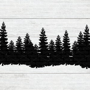 Pino svg, Silhouette di pini, Albero di Natale Svg, Natale Svg, Silhouette della foresta, Cricut, Silhouette, Dxf, Natale, Png, Campeggio svg