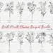 Birth Month Flower Bouquet Svg Bundle, Birth Month Flower, Flower Svg, Floral Svg, Birth flower,Flower Bouquet,flower,flowers,tattoo,Svg,Png