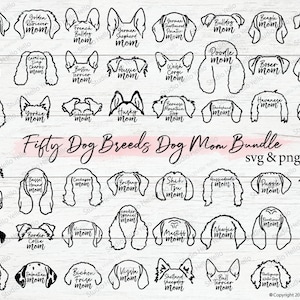 Dog Mom Svg Bundle, Dog Svg Bundle, Dog Ear Outline, Dog Mom Svg, Dog Svg, Dog Breed Svg, Dog Mom,Dog Ears,Dog Art,dog,dogs,tattoo,Svg,Png