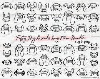 Dog Mom Svg Bundle, Dog Svg Bundle, Dog Ear Outline, Dog Mom Svg, Dog Svg, Dog Breed Svg, Dog Mom,Dog Ears,Dog Art,dog,dogs,tattoo,Svg,Png
