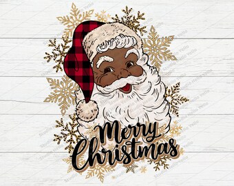 Santa Merry Christmas PNG, Santa Png, Black Santa, Christmas Png, Santa sublimation design download, Believe,christmas,leopard,santa hat,png