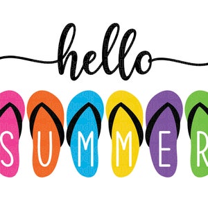 Hallo Sommer-Svg, Hallo Sommer-Flip-Flops-Svg, Sommer-Zeichen-Svg, Sommer-Svg, Willkommen Sommer-Svg, Haustürschild-Svg, Dateien für Cricut, PNG
