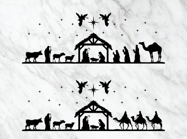 Nativity Scene SVG, Nativity SVG, PNG, eps, dxf, jpg instant digital download image 6