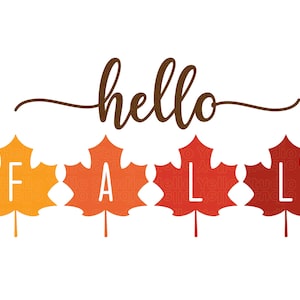 Hello Fall Svg, Fall svg, Fall Door Sign svg, Fall leaves svg, Halloween svg, Hello Fall Png, Thanksgiving svg, Cricut, Silhouette,Glowforge
