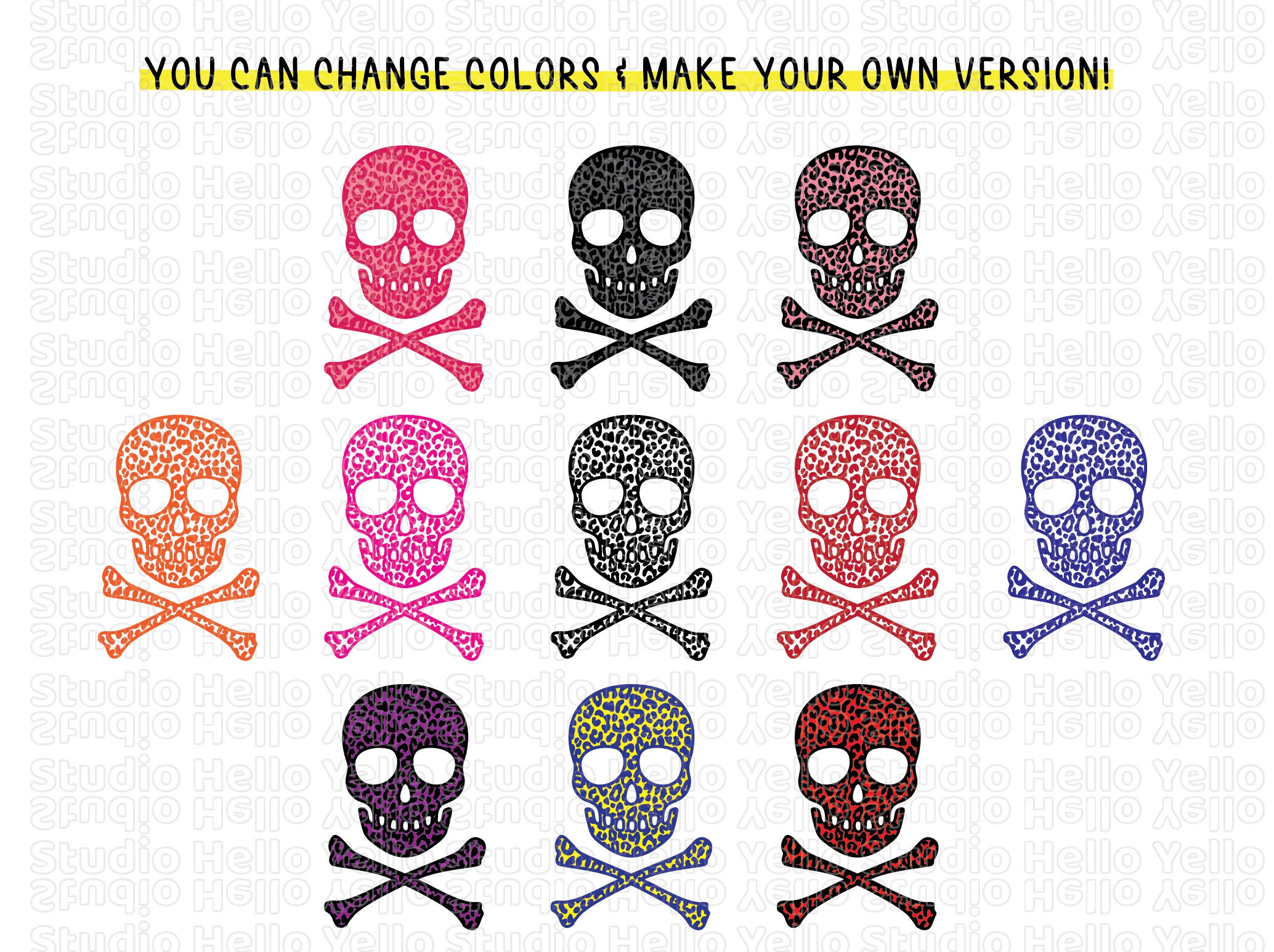 Skull Svg Halloween Leopard Print Skull SVG Skull Svg - Etsy