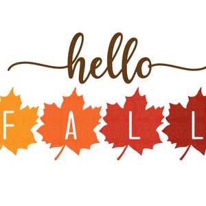 Bonjour l'automne Svg, svg automne, signe de porte automne svg, feuilles d'automne svg, svg Halloween, Bonjour automne Png, svg de Thanksgiving, Cricut, Silhouette, Glowforge