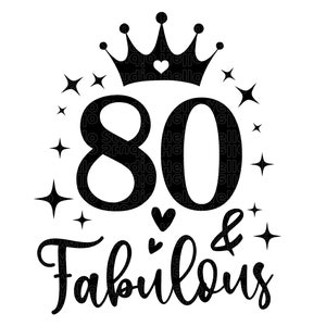 80º aniversário svg, 80º aniversário, Aniversário svg Camisas de 80º aniversário SVG PNG DXF Arquivo de corte para Cricut Silhouette Glowforge presente esquadrão de aniversário