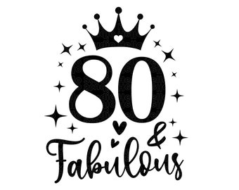 80th birthday svg, 80th Birthday, Birthday svg 80th birthday shirts SVG PNG DXF Cut File for Cricut Silhouette Glowforge gift birthday squad