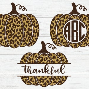 Halloween Leopard Pumpkin SVG Bundle, Thanksgiving Pumpkin Svg,Pumpkin Svg,Halloween Svg,Pumpkin Monogram Frame,Cricut,Silhouette,Glowforge image 6
