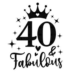 40º aniversário svg, 40º aniversário, aniversário svg, camisas de 40º aniversário svg, PNG, DXF, arquivo cortado para Cricut, silhueta, Glowforge, presente, esquadrão