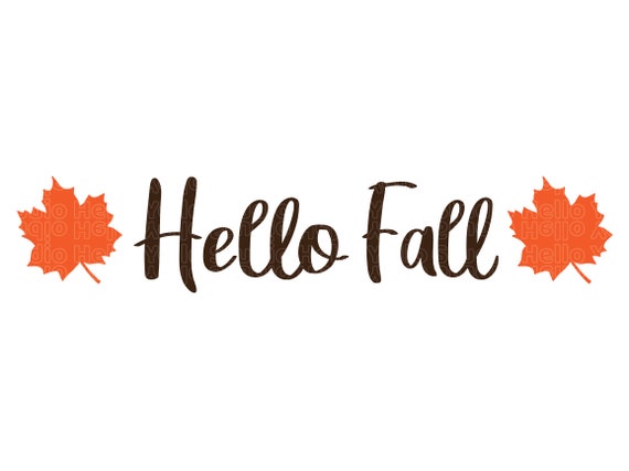 Hello Fall Svg Fall Svg Fall Door Sign Svg Fall Leaves Svg | Etsy