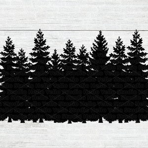 Árbol de pino svg, silueta de árboles de pino, árbol de Navidad svg, Navidad svg, silueta de bosque, Cricut, silueta, Dxf, Navidad, Png, Camping svg