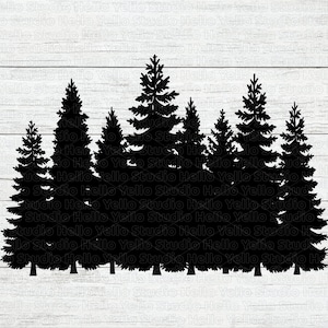 Pine Tree svg, Pine Trees Silhouette, Christmas Tree Svg, Christmas Svg, Forest Silhouette, Cricut,Silhouette,Dxf,Christmas,Png, Camping svg