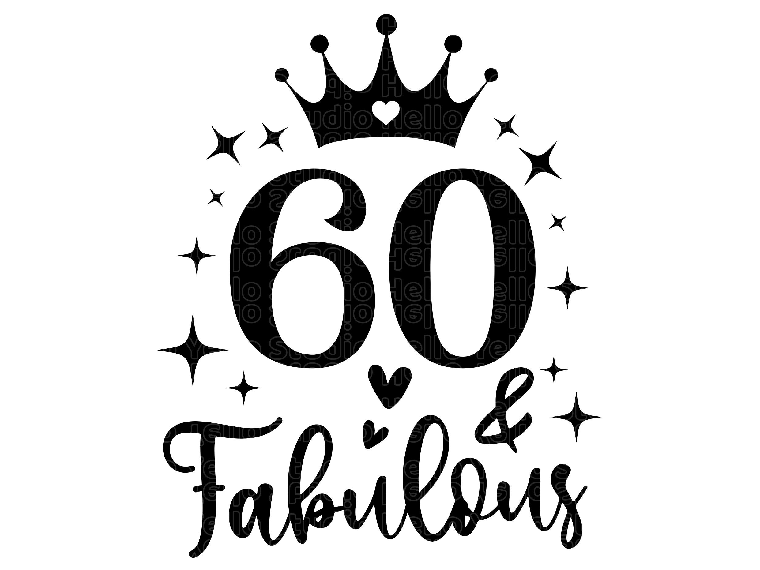 60th Birthday Card SVG