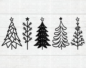 Christmas Tree Svg Bundle, Christmas Svg, Christmas Tree Svg, Christmas Clipart, Christmas Tree Png, Christmas Digital,Cricut,Silhouette,Dxf