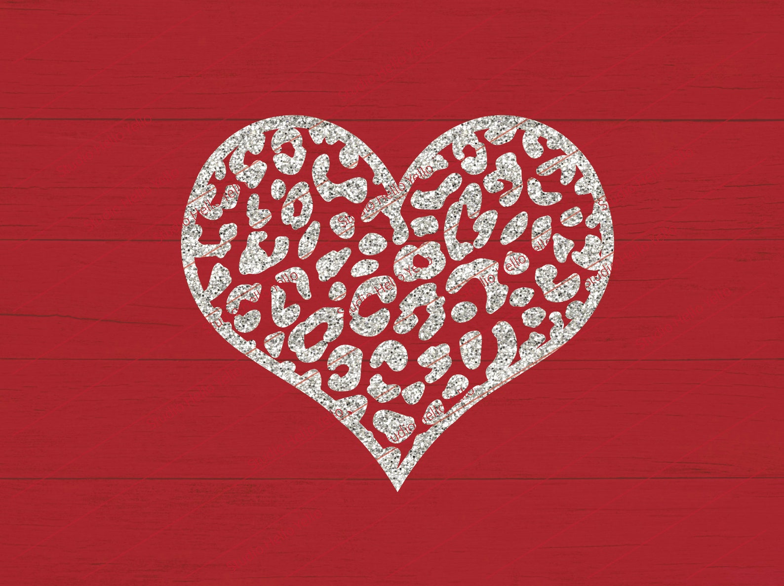 Leopard Print Heart Svg Heart Svg Valentine Svgvalentine - Etsy