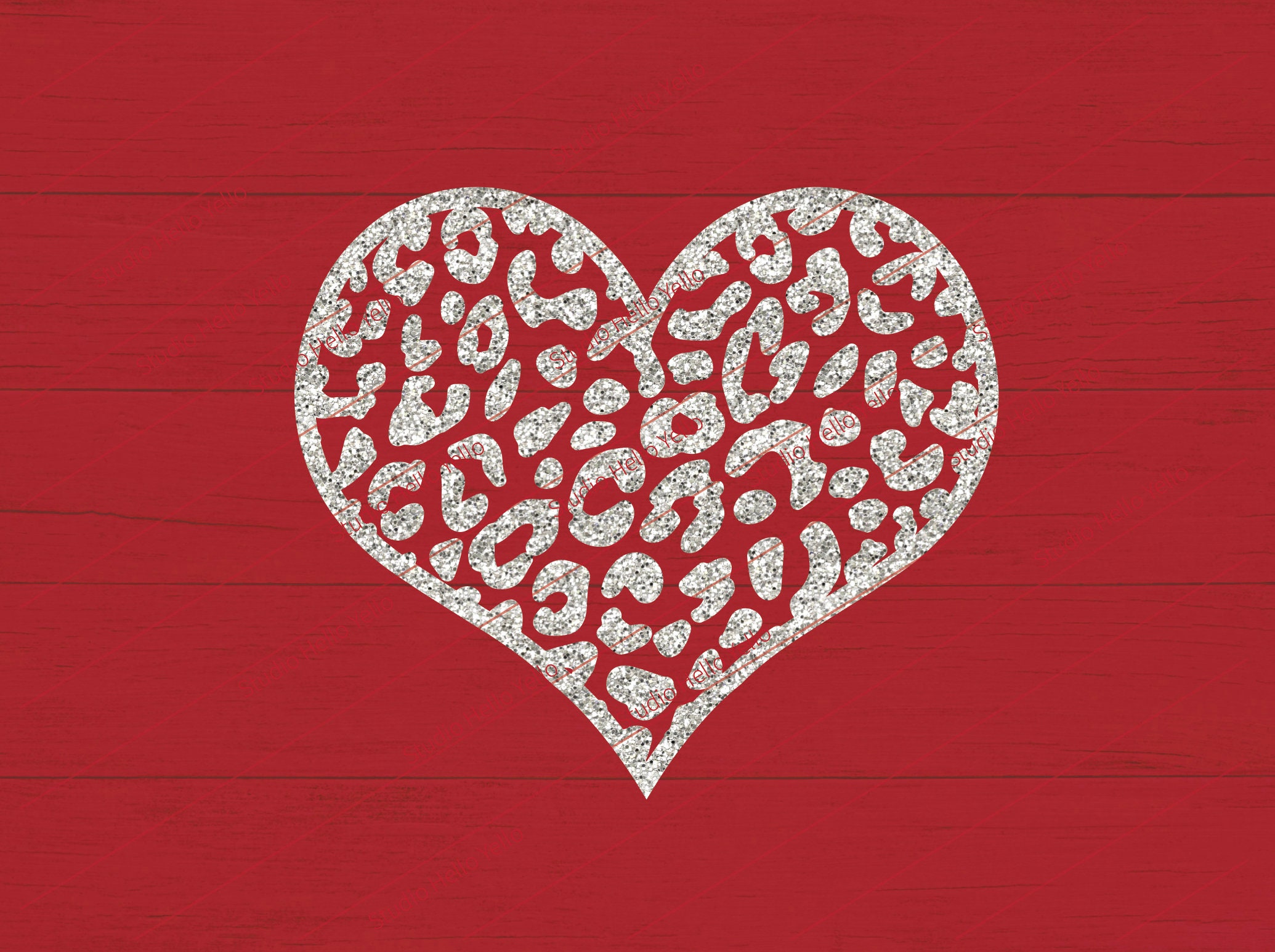 Leopard Print Heart Svg Heart Svg Valentine Svgvalentine - Etsy