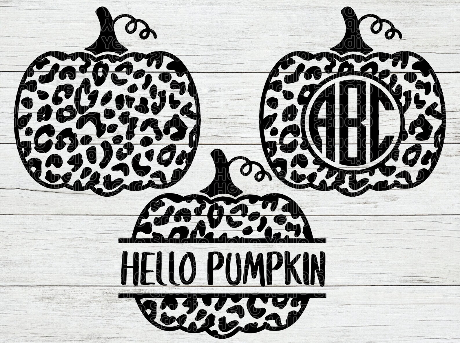 Leopard Pumpkin Monogram Svg Bundle Pumpkin Svg Fall Svg - Etsy