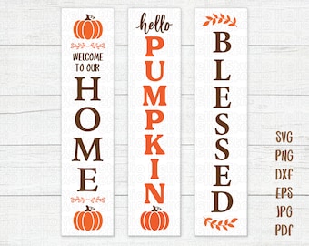 Fall Porch Sign Svg Bundle, Welcome Sign Svg, Halloween Porch Sign Svg,Autumn Porch Sign,Door Sign,Cut Files for Cricut,Silhouette,Glowforge