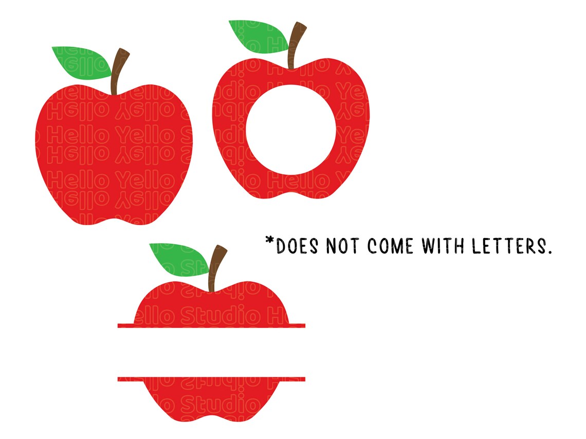 Apple Name Frame Svg Bundle, Apple Svg, Apple Clipart, Apple Monogram ...
