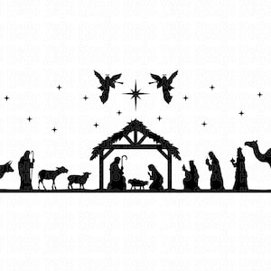 Nativity Scene SVG, Nativity SVG, PNG, eps, dxf, jpg instant digital download