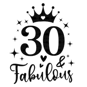 30. Geburtstag svg, 30. Geburtstag, Geburtstags svg 30. Geburtstagsshirts SVG PNG DXF Cut File für Cricut Silhouette Glowforge Geschenk Geburtstag Squad