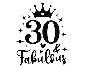 30th birthday svg, 30th Birthday, Birthday svg 30th birthday shirts SVG PNG DXF Cut File for Cricut Silhouette Glowforge gift birthday squad