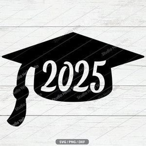 Graduation Cap Svg Png Dxf Senior 2025 Svg Class of 2025 Svg Graduation Clipart College Graduation Cap 2025 Graduation Party Cake Topper Svg