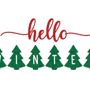 Hello Winter Svg, Winter svg, Winter Door Sign svg, Christmas svg, Christmas Tree Svg, Hello Winter Png, Dxf,Png,Cricut,Silhouette,Glowforge