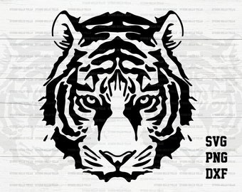 Tiger Svg, Tiger Png, Tiger, DXF, Svg, Clipart, Vektor, Tatuering, Tigeröga, Tigeransikte, Tigerns År, Cricut, Sihouette, Glowforge, Laserskurna filer