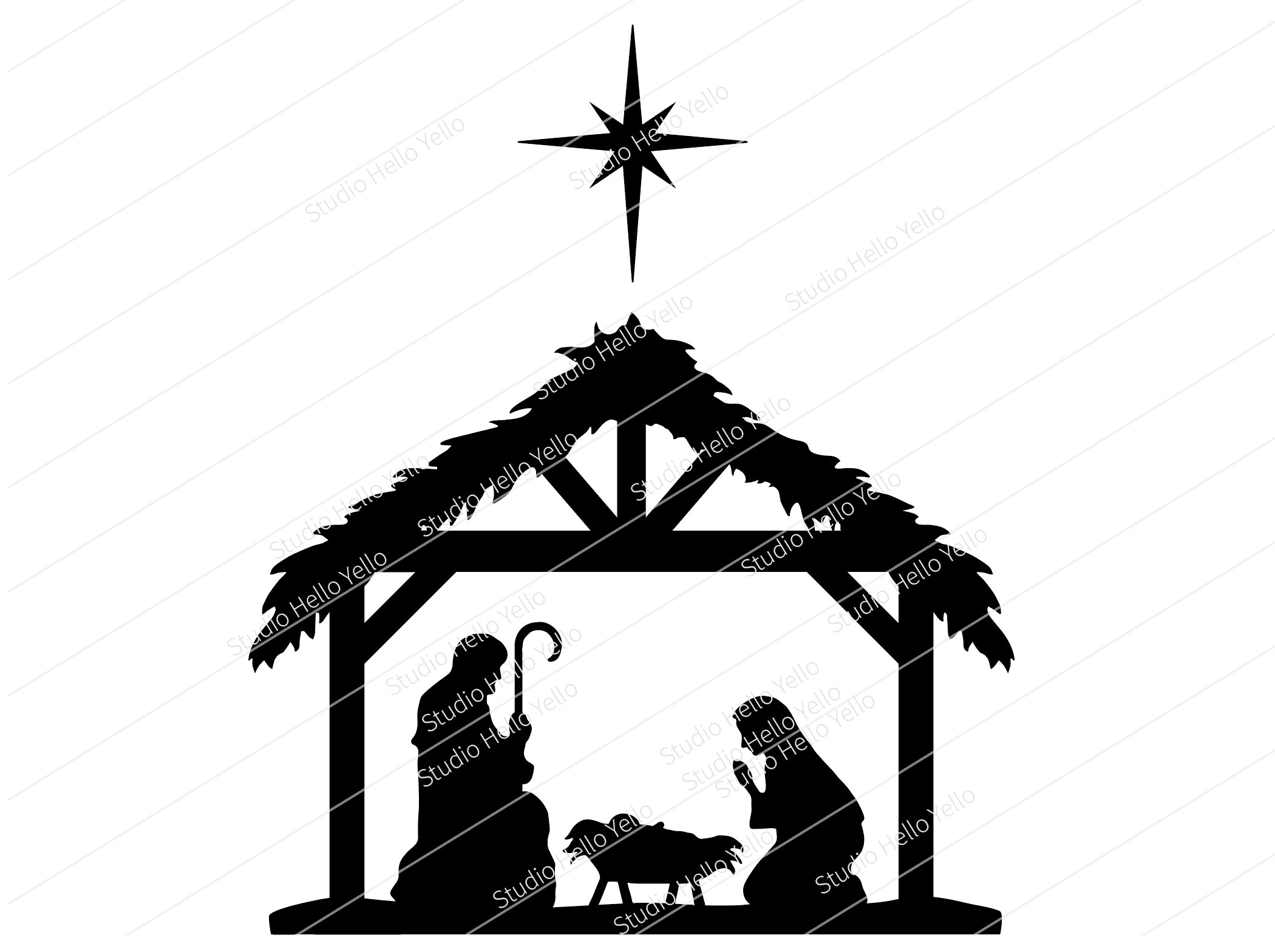 Nativity Scene SVG, Nativity SVG, PNG, Eps, Dxf, Jpg Instant Digital ...