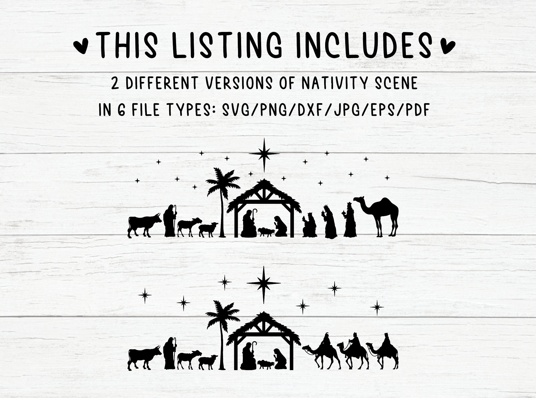 Nativity Scene SVG, Nativity SVG, PNG, Eps, Dxf, Jpg Instant Digital ...