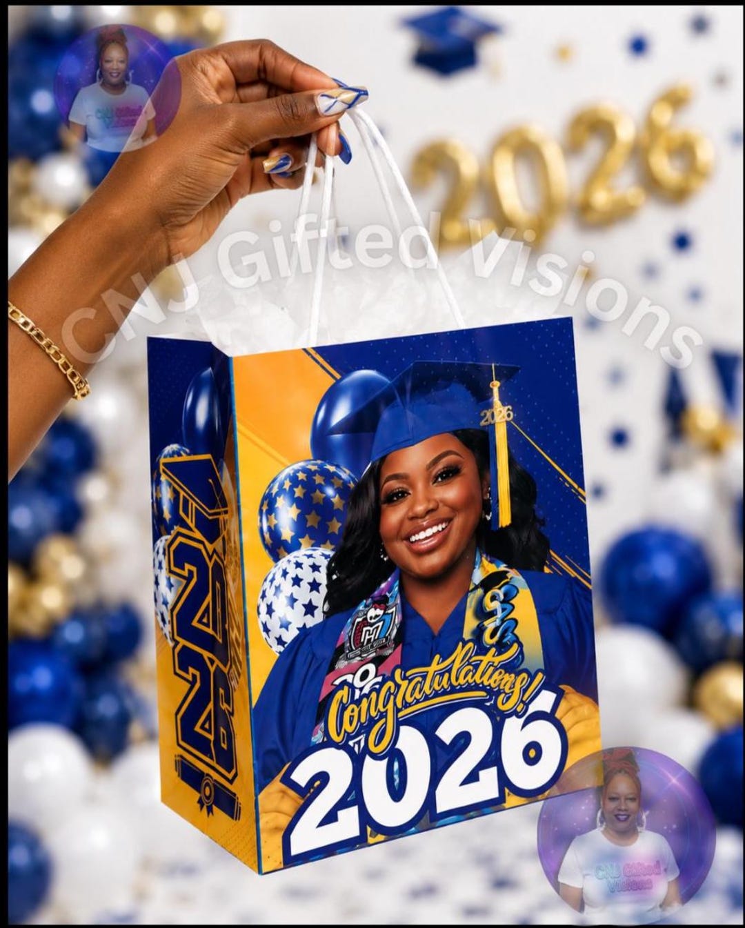 Graduation Sticker Gift Bag Templates, Custom Editable Gifts Bags - Etsy