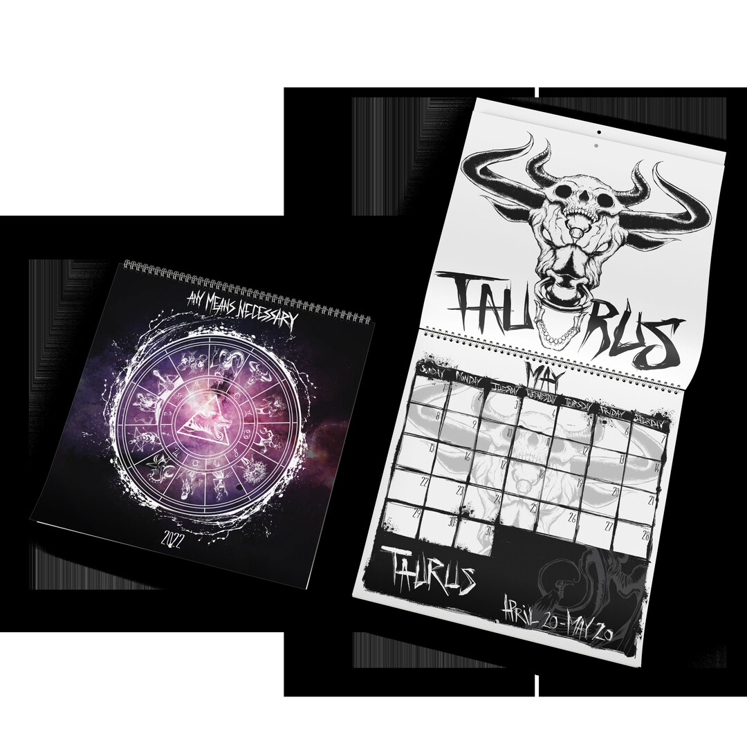 Zodiac Sign Poster Horoscope Art Creepy Wall Calendar 2022 Shawn Coss