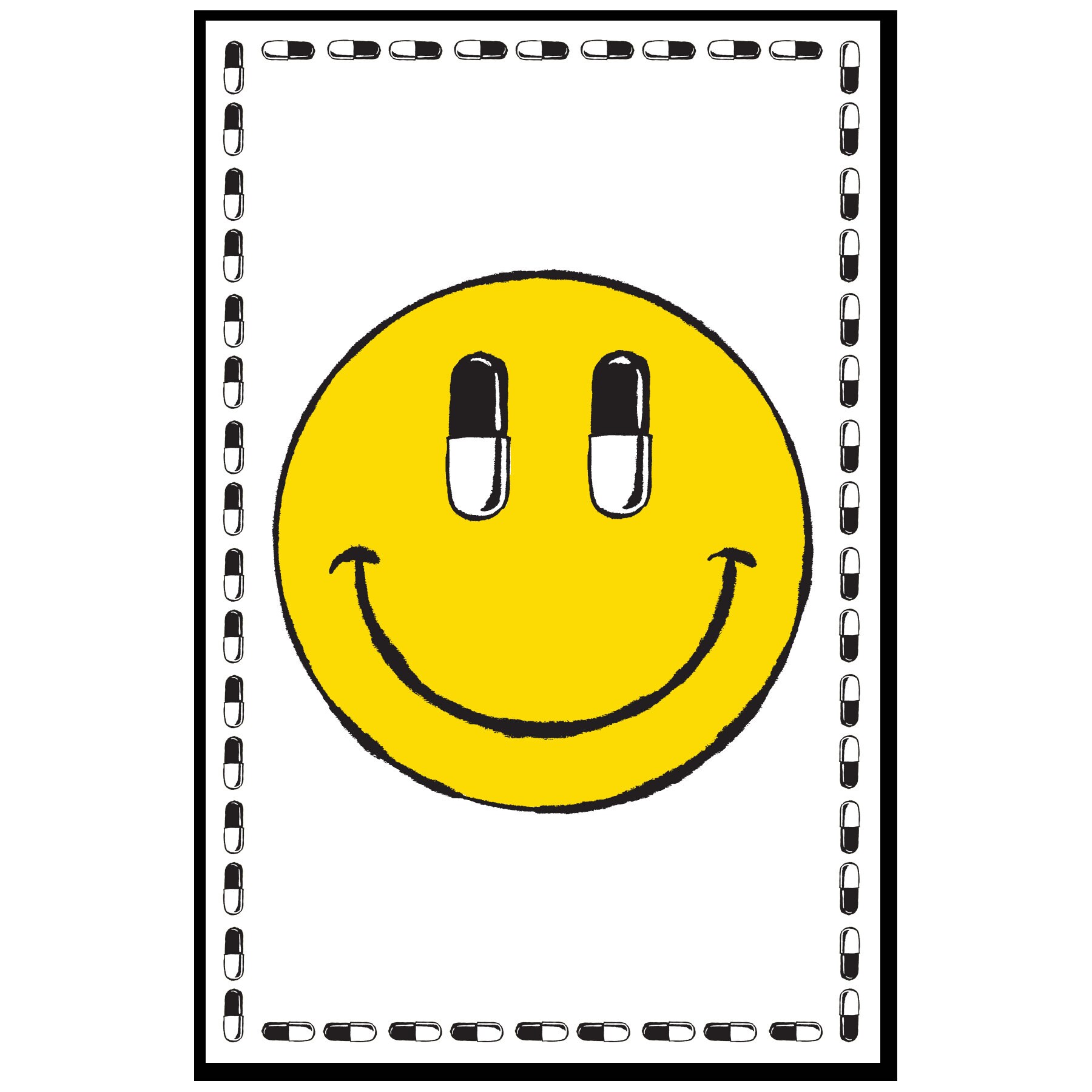 Happy Pills Print Digital Prints, Wall Art, Home Decor, Inspirational