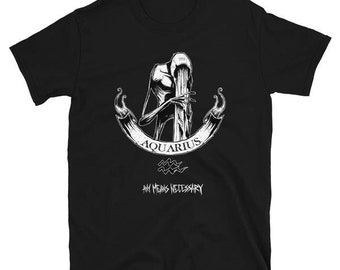 Camiseta del signo del zodiaco Acuario, camiseta del signo astrológico Acuario, regalo de cumpleaños de Acuario, camiseta del horóscopo, regalo para Acuario, camiseta de Acuario