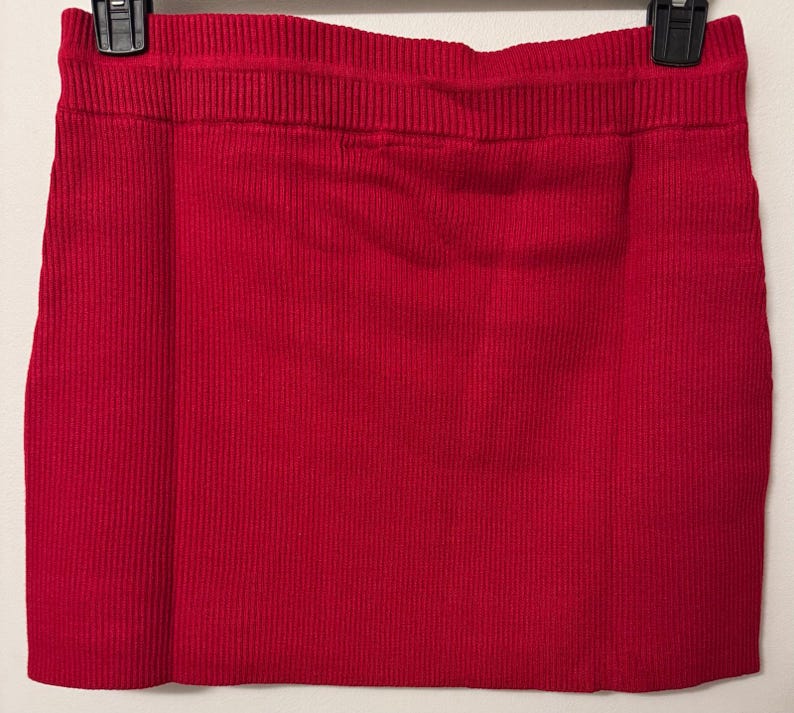 NWT LSPACE x Anthropologie Jet Set Mini Skirt red size large image 2
