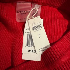 NWT LSPACE x Anthropologie Jet Set Mini Skirt red size large image 4