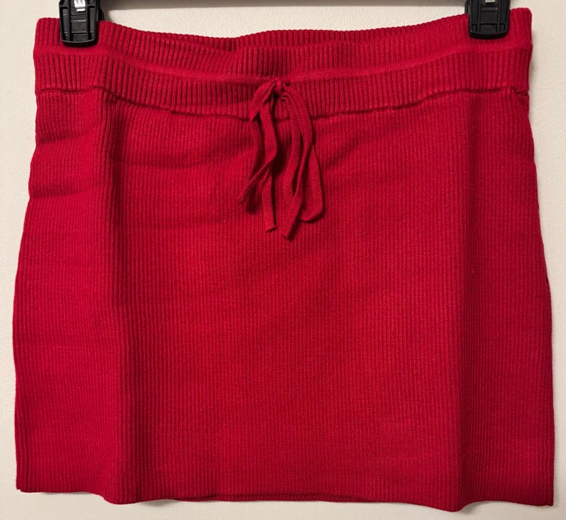 NWT LSPACE x Anthropologie Jet Set Mini Skirt red size large image 1
