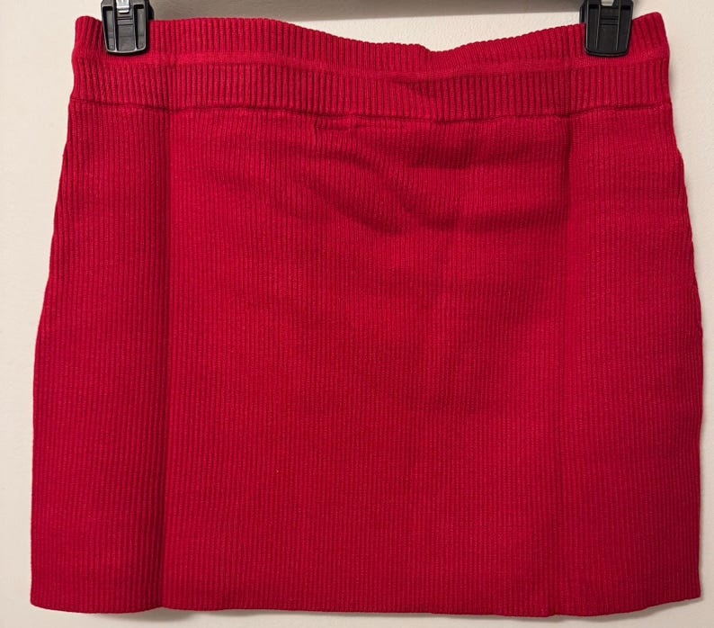 NWT LSPACE x Anthropologie Jet Set Mini Skirt red size large image 3
