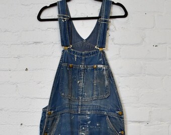 パンツ 1970s BIGMAC Square Bak overalls Vintage Big Mac Square Bak Denim Overalls 70s 32x32 – Black