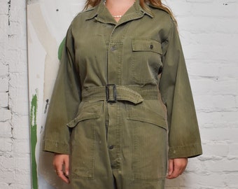 Vintage 1940s WWII Herringbone Coveralls