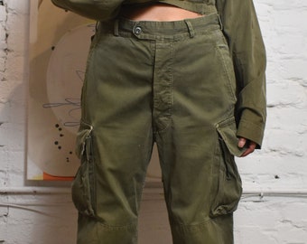 Vintage Army Green Military Cargo Pants