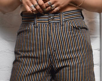 Vintage 1970s "Levi's" White Tab Big E Striped Cut Off Shorts