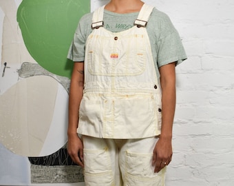 Vintage 1950's "Penney's Payday" White Carpenter Overalls