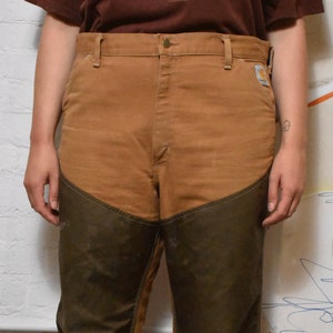 Pantalones de trabajo vintage Carhartt de doble rodilla, década de 1990